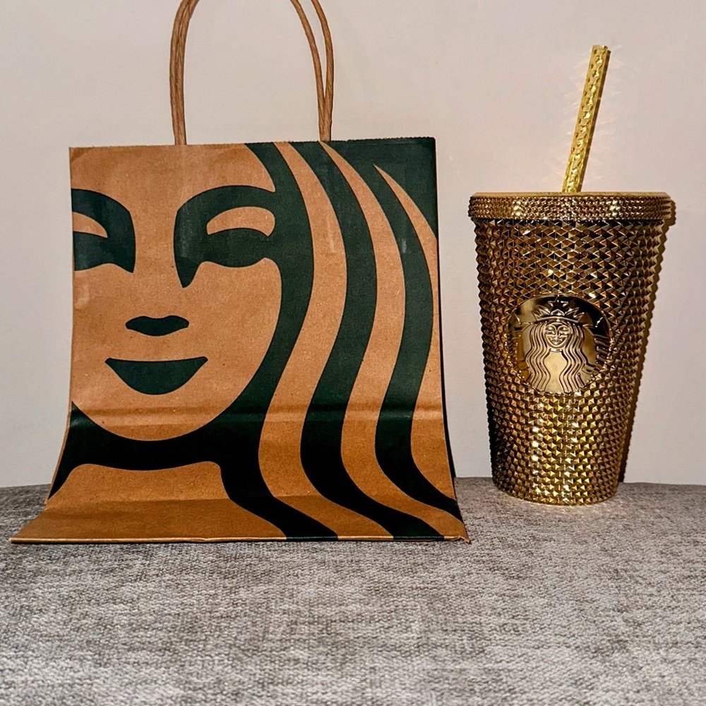 Starbucks Gold Textured Tumbler